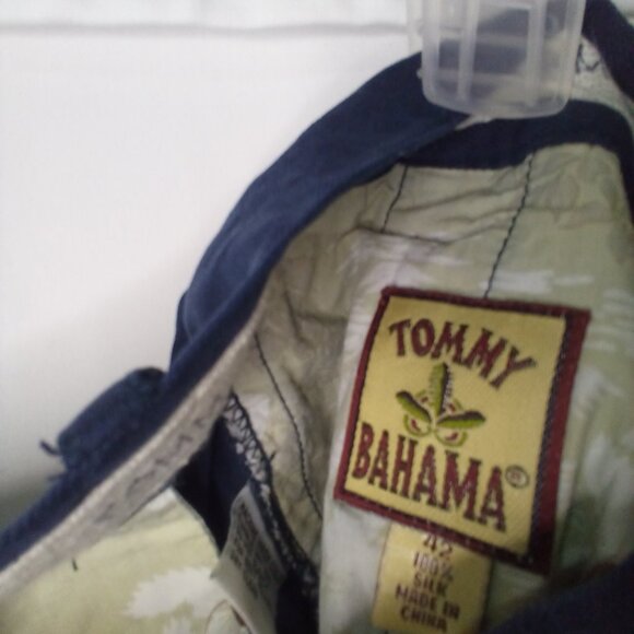 Tommy Bahama Shorts Men 42 100% Silk Pleated Casual Blue - Picture 9 of 15